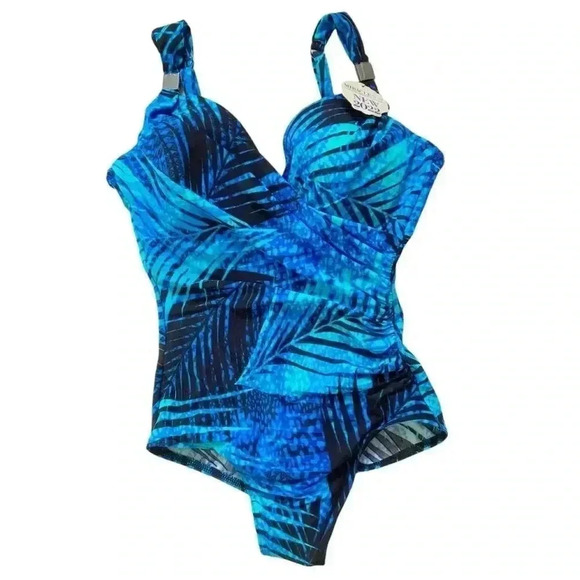 NWT Miraclesuit Shadowcat Siren Printed One-Piece Swimsuit size 10 - Picture 4 of 13